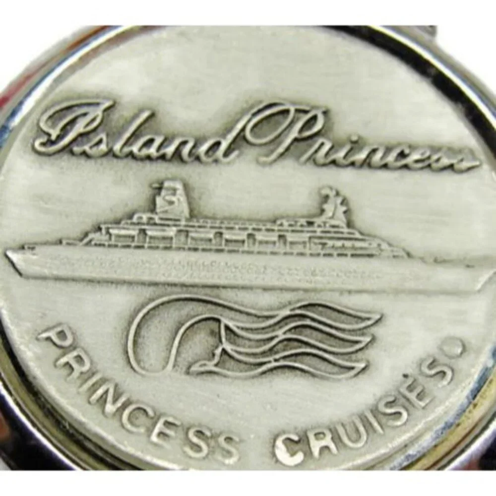 Island Princess Cruise SilverT Cash Holder Wallet Credit Card Vintage Money Clip